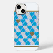 Blauw, wit Beiers patroon. Case-Mate iPhone Case (Achterkant)