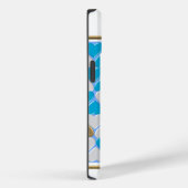 Blauw, wit Beiers patroon. Case-Mate iPhone Case (Achterkant / Rechts)