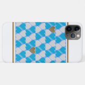 Blauw, wit Beiers patroon. Case-Mate iPhone Case (Achterkant (horizontaal))