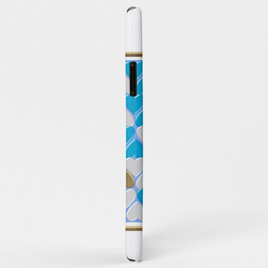 Blauw, wit Beiers patroon. Case-Mate iPhone Case (Achterkant/rechts)