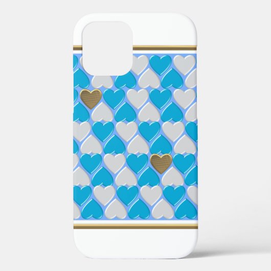 Blauw, wit Beiers patroon. Case-Mate iPhone Case (Achterkant)