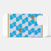 Blauw, wit Beiers patroon. Case-Mate iPhone Case (Achterkant (horizontaal))