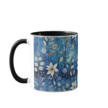 Blauw Wit Bloem Bloemen Naadloos Patroon