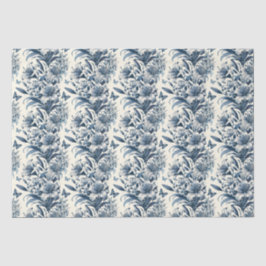 Blauw&Wit Bloem Motief Toile geïnspireerd door Vin Tissuepapier