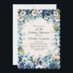 Blauw Wit Bloemen 60ste Schulpvormige Verjaardag Kaart<br><div class="desc">Elegante navy en stoffig blauw met witte waterverf bloemen 60e verjaardagsfeest scalopped-edge uitnodiging voor vrouwen. Deze uitnodiging is ontworpen voor een 60e verjaardag, maar kan worden aangepast voor iedereen van elke leeftijd. Neem contact met mij op voor hulp bij uw aanpassingen of om aanvullende matching- of coördinatieproducten voor uw evenement...</div>