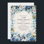 Blauw Wit Bloemen 60ste Schulpvormige Verjaardag Kaart<br><div class="desc">Elegante navy en stoffig blauw met witte waterverf bloemen 60e verjaardagsfeest scalopped-edge uitnodiging voor vrouwen. Deze uitnodiging is ontworpen voor een 60e verjaardag, maar kan worden aangepast voor iedereen van elke leeftijd. Neem contact met mij op voor hulp bij uw aanpassingen of om aanvullende matching- of coördinatieproducten voor uw evenement...</div>