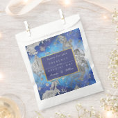 Blauw & Wit  Bloemen Bedankzakje (Geknipt)