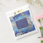 Blauw & Wit  Bloemen Bedankzakje (Gezegeld)