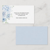 Blauw & Wit Bloemen Behuizing Kaarten (Voorkant / Achterkant)