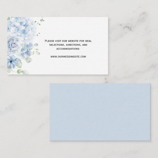 Blauw & Wit Bloemen Behuizing Kaarten (Voorkant / Achterkant)