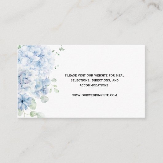 Blauw & Wit Bloemen Behuizing Kaarten (Voorkant)