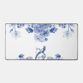 Blauw & Wit Bloemen China Patroon Ming Vaas Bureaumat (Voorkant)