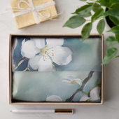 Blauw & Wit Bloemen Decoupage Tissue Papier (Geschenk)