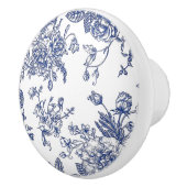  Blauw & Wit Bloemen Gedrukt Keramische Knob Keramische Knop (Rechts)