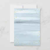 Blauw Wit Bloemen met Gouden Glitter Boeken voor B Kaart (Achterkant)