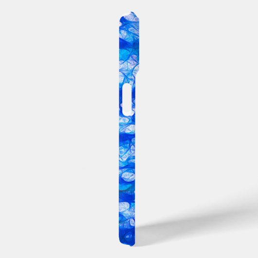 Blauw Wit Bloemen Moderne Bloemen Monogram Custom Case-Mate iPhone Case (Achterkant / Rechts)