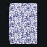 Blauw & Wit  Bloemen Paisley Patroon iPad Mini Cover<br><div class="desc">Navy blauw en wit  paisleypatroon.</div>
