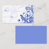 Blauw & Wit Bloemen Trouwplaats of Escort Kaarten Plaatskaartje (Voorkant / Achterkant)