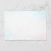 Blauw Wit Bloemen Vaas Baby shower behuizing Kaart (Achterkant)