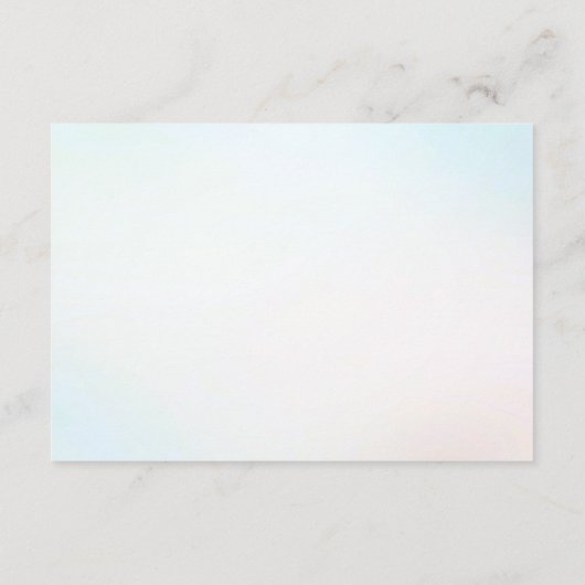 Blauw Wit Bloemen Vaas Baby shower behuizing Kaart (Achterkant)