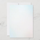 Blauw Wit Bloemen Vaas Baby shower Kaart (Achterkant)