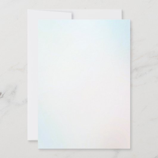 Blauw Wit Bloemen Vaas Baby shower Kaart (Achterkant)