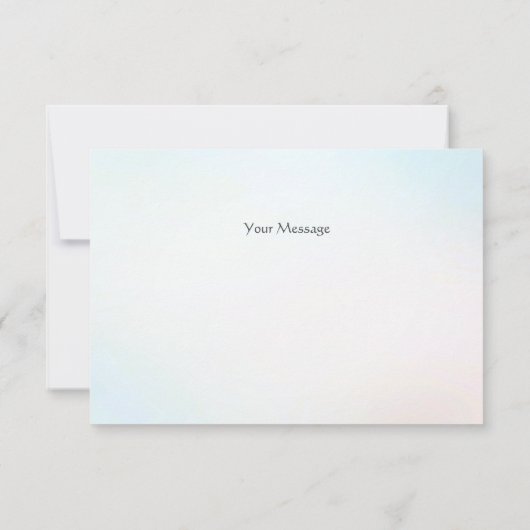 Blauw Wit Bloemen Vaas Dank u kaart (Achterkant)