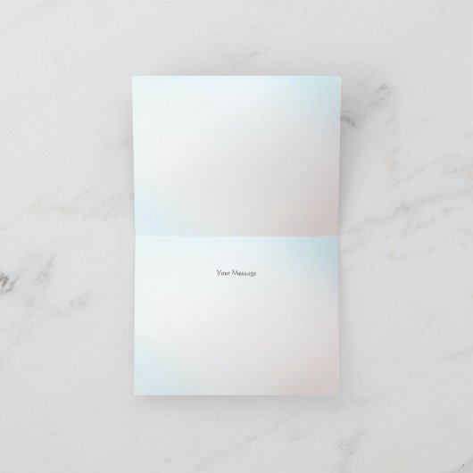 Blauw Wit Bloemen Vaas Dank u kaart (Binnen)