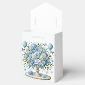 Blauw Wit Bloemen Vaas Favoriet Box Bedankdoosjes (Geopend)