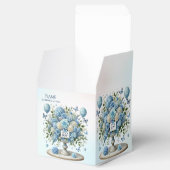 Blauw Wit Bloemen Vaas Favoriet Box Bedankdoosjes (Geopend)