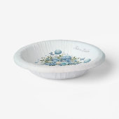 Blauw Wit Bloemen Vaas Papieren Bowl Papieren Kommen (Gebogen)
