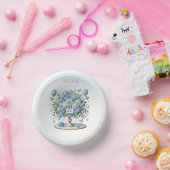 Blauw Wit Bloemen Vaas Papieren Bowl Papieren Kommen (Feest)