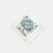 Blauw Wit Bloemen Vaas servetten (Hoek)