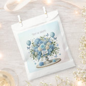 Blauw Wit Bloemen Vaas Voorkeur Tassen Bedankzakje (Geknipt)