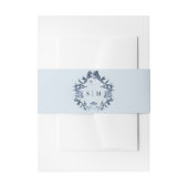 Blauw Wit Bloemen Wildbloem Krans Bruiloft Uitnodigingen Wikkel (Voorkant Voorbeeld)