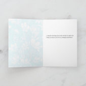 Blauw & Wit Bloemend Je Mist Me Kaart (Binnen)