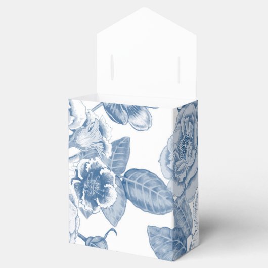 Blauw Wit  Bloemenfeest Favoriet Box Bedankdoosjes (Geopend)