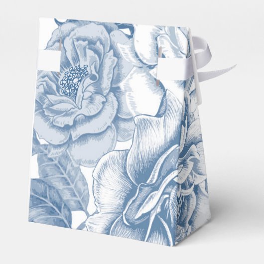 Blauw Wit  Bloemenfeest Favoriet Box Bedankdoosjes (Achterkant)