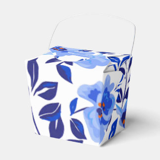 Blauw & Wit Bloemengunst/Geschenkdoos Bedankdoosjes