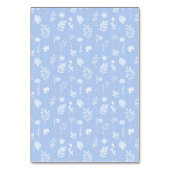 Blauw wit bloemenkrans rustieke klassieke bruiloft kaart (Achterkant)