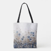  blauw/wit bloementuin Maid of Honor Tote Bag (Achterkant)