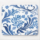 Blauw & Wit Bloemontwerp | Chinoiserie Pattern Muismat (Voorkant)