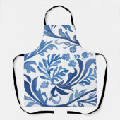 Blauw & Wit Bloemontwerp | Chinoiserie Pattern Schort (Voorkant)