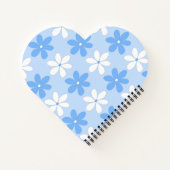 BLAUW-WIT BLOEMPATROON HEMELBLOEMEN NOTITIEBOEK (Achterkant)
