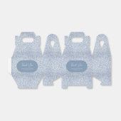 Blauw & Wit Bloempatroon Toile Boy Baby shower Bedankdoosjes (Uitgevouwen)