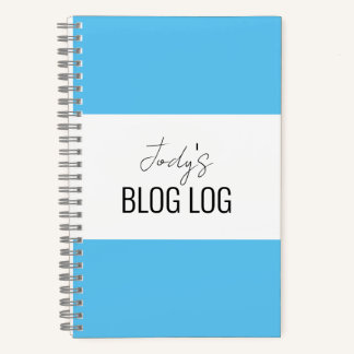 Blauw & Wit Blogging Spiral Notitieboek