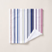 Blauw wit blozend strand badkamer kust bad handdoek (Wasdoekje)