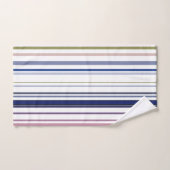 Blauw wit blozend strand badkamer kust bad handdoek (Handdoek)