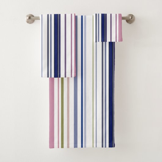 Blauw wit blush strand badkamer kust bad handdoek (Insitu)