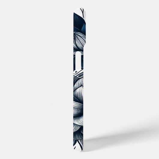 Blauw & Wit Boheems Bloemen Print Case-Mate iPhone Case (Achterkant / Rechts)